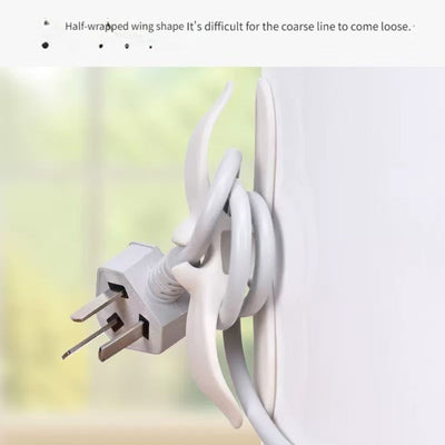 4 piezas Organizador de Cable de Silicona con Clips de Fijación para Pared - Ideal para Electrodomésticos de Cocina y Hogar, Solución de Gestión de Cables, Organización de Cables | Organizador de Cables Moderno | Portacables Duradero, Organizador de Alma