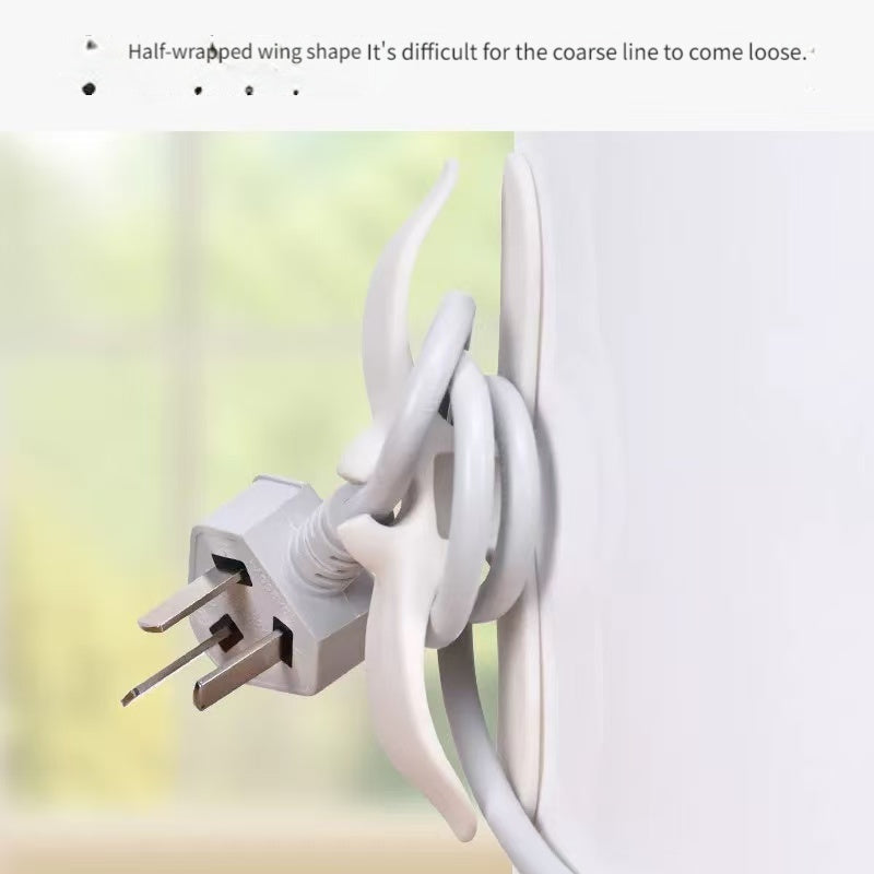 4 piezas Organizador de Cable de Silicona con Clips de Fijación para Pared - Ideal para Electrodomésticos de Cocina y Hogar, Solución de Gestión de Cables, Organización de Cables | Organizador de Cables Moderno | Portacables Duradero, Organizador de Alma