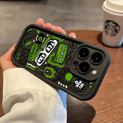 Estuche de teléfono Ferxxo Graffiti de calle diseñado para ser compatible con modelos de for iphone 16, 15, 14, 13, 12, 11 Pro Max, Mini, XR, XS, X, 7, 8 Plus, con una funda trasera de TPU suave para una mayor protección contra caídas.