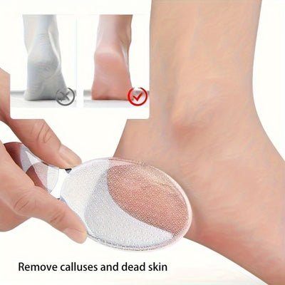 1pc de vidrio Nano de doble cara Exfoliador de pies - Herramienta de pedicura profesional, sin fragancia, manual, no requiere batería, lavable y reutilizable con caja de almacenamiento