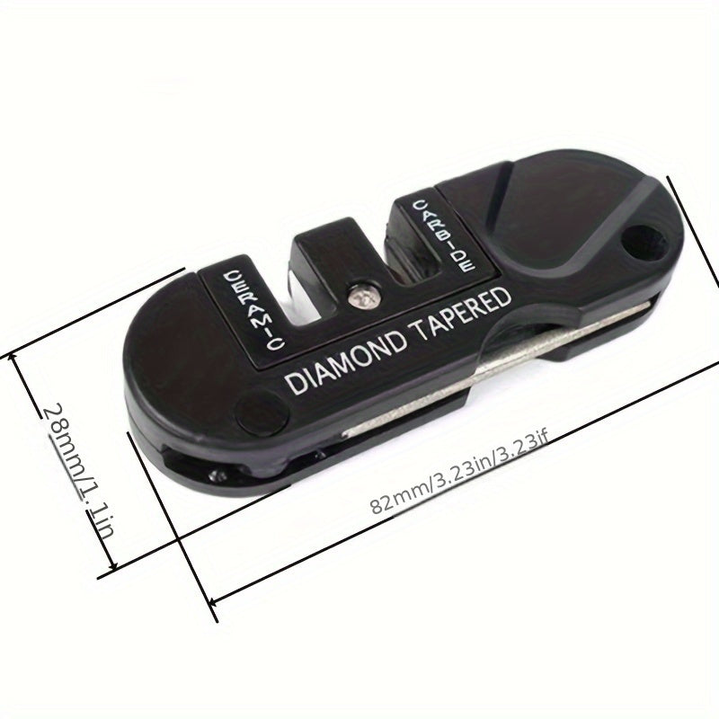 Afilador de Cuchillos de Bolsillo 4-en-1 - Multifuncional, Herramienta de Afilado de Acero de Tungsteno de Alta Durabilidad para Cuchillas Rectas y Dentadas