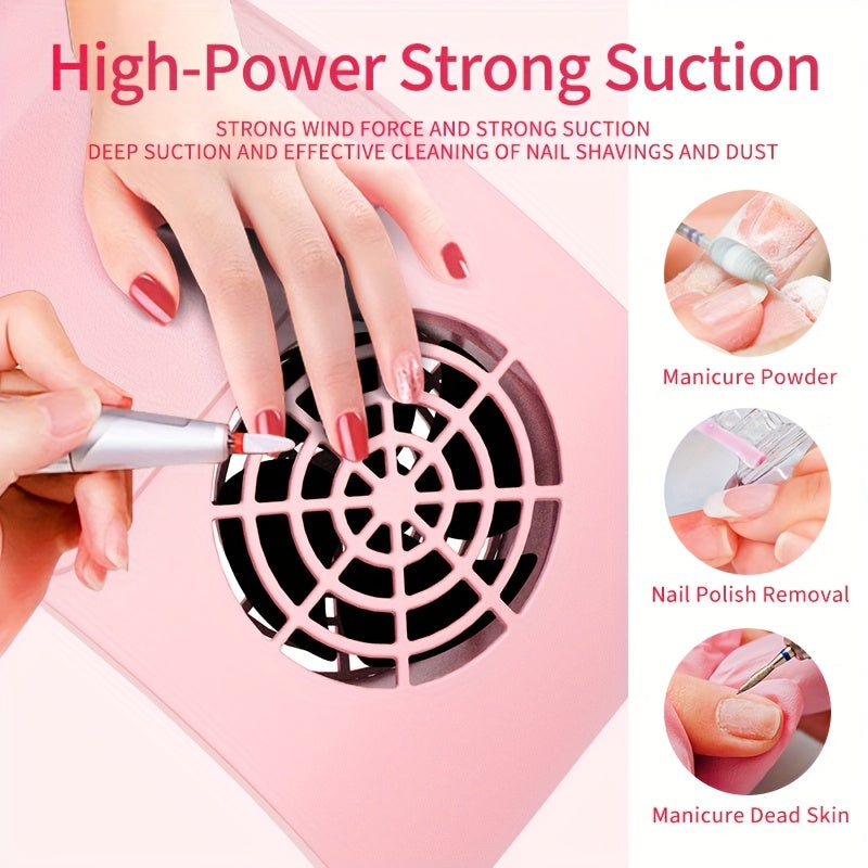 Limpiador de uñas con cabeza de molienda alimentado por USB - Herramienta de arte de uñas compacta y ligera, no necesita batería, 3 colores (blanco/negro/azul) para manicura y pedicura, diseño mini portátil para uso en salón de casa, accesorios de tecnol