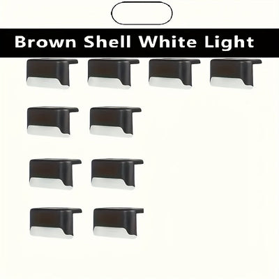 Pack de 10 Luces LED Solares para Jardín Impermeables, Iluminación Decorativa para Terraza, Valla y Paredes con Ambiente Festivo