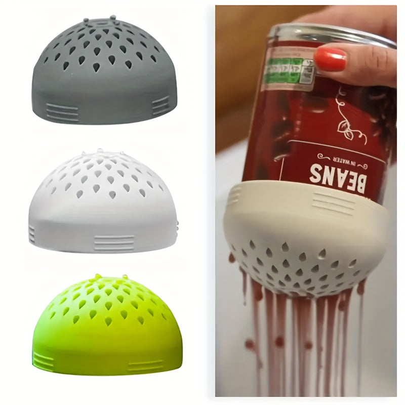1/2 piezas - Filtro de silicona para latas: mini colador multiusos para escurrir los alimentos sin esfuerzo, accesorios de cocina para el hogar - Color a escoger