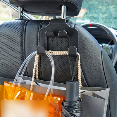 1 pieza, gancho de respaldo de asiento de coche, gancho multifuncional de plástico para estantería de almacenamiento trasero de asiento de coche, accesorios de interior de coche, accesorios de coche