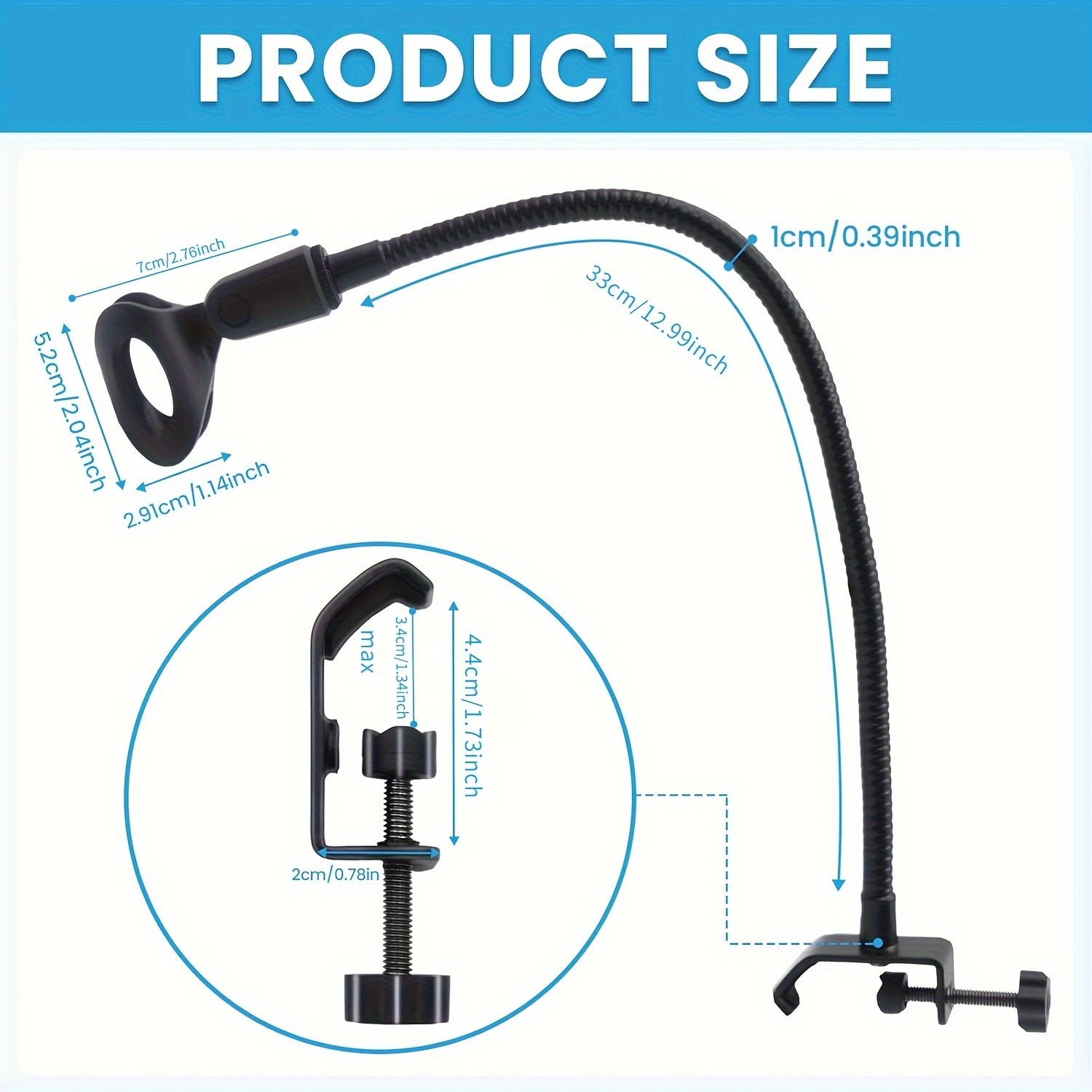 Soporte de micrófono multifunción, soporte de micrófono universal de cuello de cisne flexible para escritorio, soporte de micrófono para transmisión en vivo, trípode multifunción universal, accesorios para micrófono de condensador, soporte de micrófono d