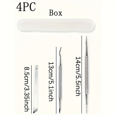 Kit de Cuidado para Uñas, Limpiador y Lima Doble Cara, Herramienta de Pedicura con Dos Cabezales, Adecuado para Uso Doméstico y Profesional