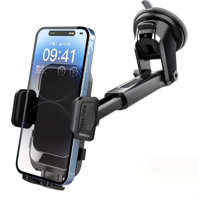 Soporte para teléfono de coche con rotación de 360 grados y cabezal giratorio de 270 grados, soporte para smartphone 2 en 1, suave de PVC, para navegación en vehículo