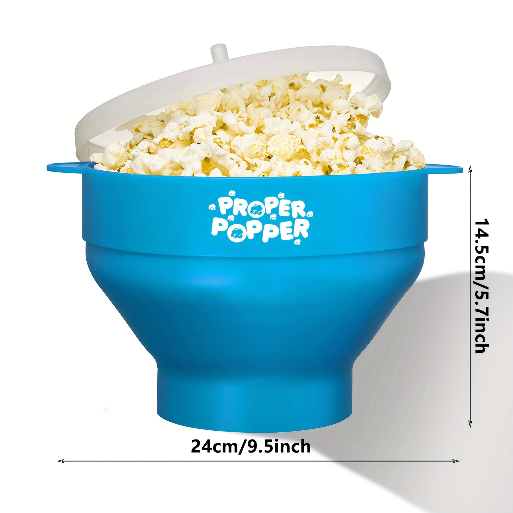 1pc Creador de Palomitas de Microondas Proper Popper, Capacidad Grande de 3L, Silicona Libre de BPA, Bol Plegable con Marcas de Medición, Apto para Lavavajillas, Varios Colores Disponibles, Perfecto para Noches de Película en Familia, Diseño Divertido, M