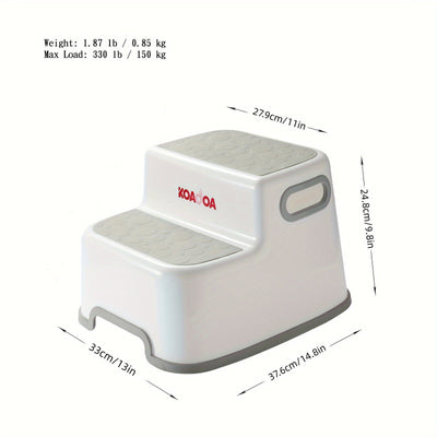 Banco de zapatos de plástico de estilo clásico - Taburete de escalón multiusos para baño, inodoro, aumento de altura - No requiere ensamblaje, no eléctrico, almacenamiento portátil con capacidad de <3.2 pies cúbicos - Artículos esenciales para el hogar