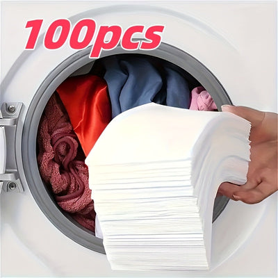 100 hojas atrapacolor para lavadora, evita que la ropa destiña y atrapa los tintes, mantiene la ropa limpia y reduce el sangrado de color, uso en lavadoras de alta eficiencia