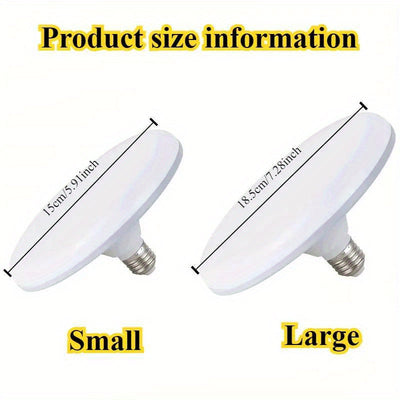 1 unidad, bombillas LED para techo, luces LED UFO ultrabrillantes con rosca E26/E27, lámparas de techo, luces LED, bombillas ultrabrillantes, lámparas colgantes, luz estable, protección ocular, alta iluminación, ideal para uso prolongado, iluminación de