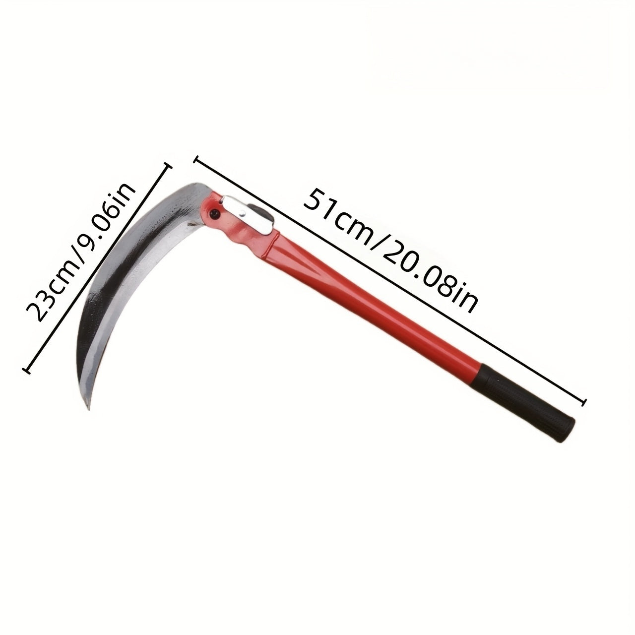 Cuchilla plegable de acero de manganeso de alta resistencia - Hojas afiladas de largo manejable ergonómico para jardinería, maleza, césped y camping - Herramienta duradera para exteriores con mango reforzado y construcción sólida, herramientas de jardine