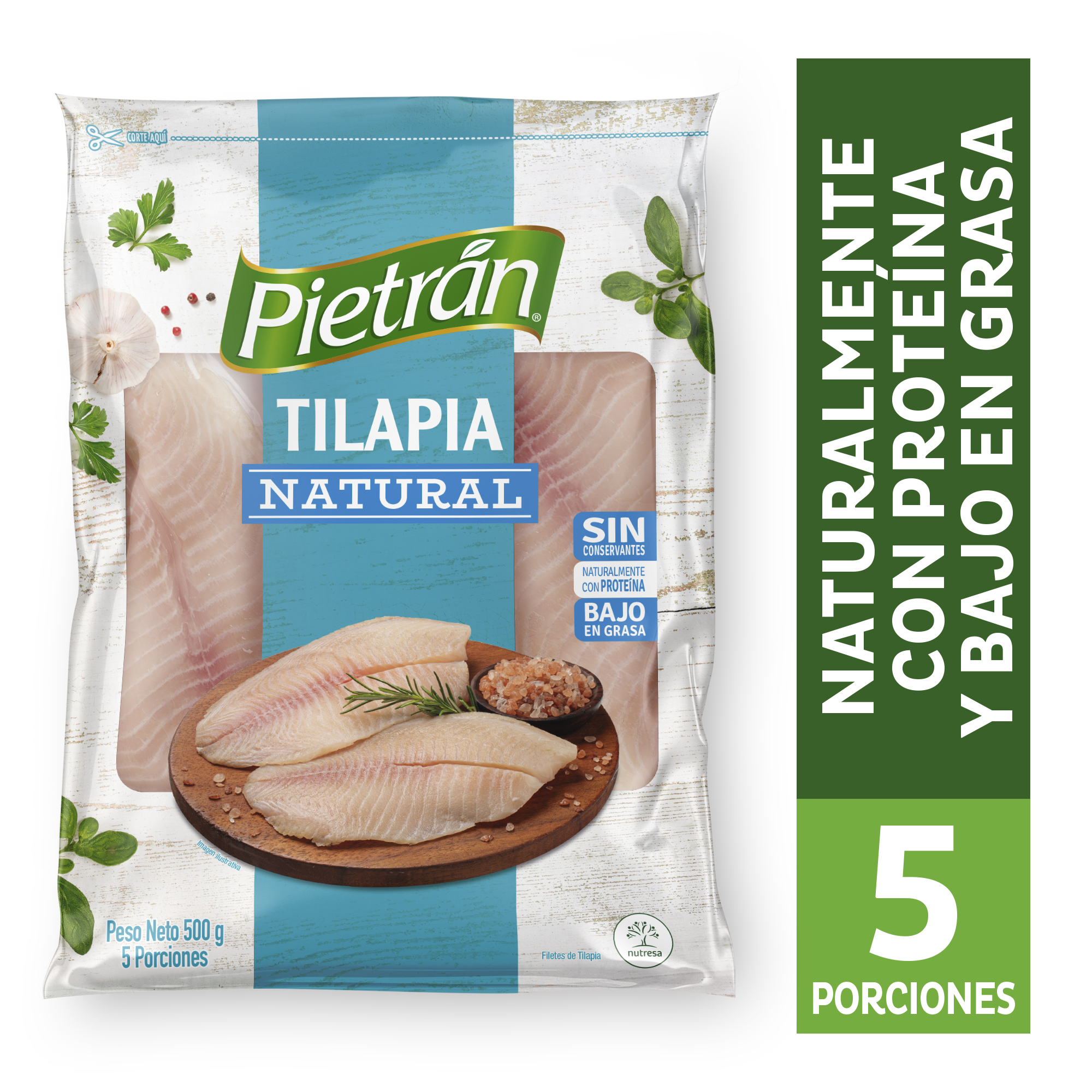TILAPIA PIETRAN 500G NATURAL