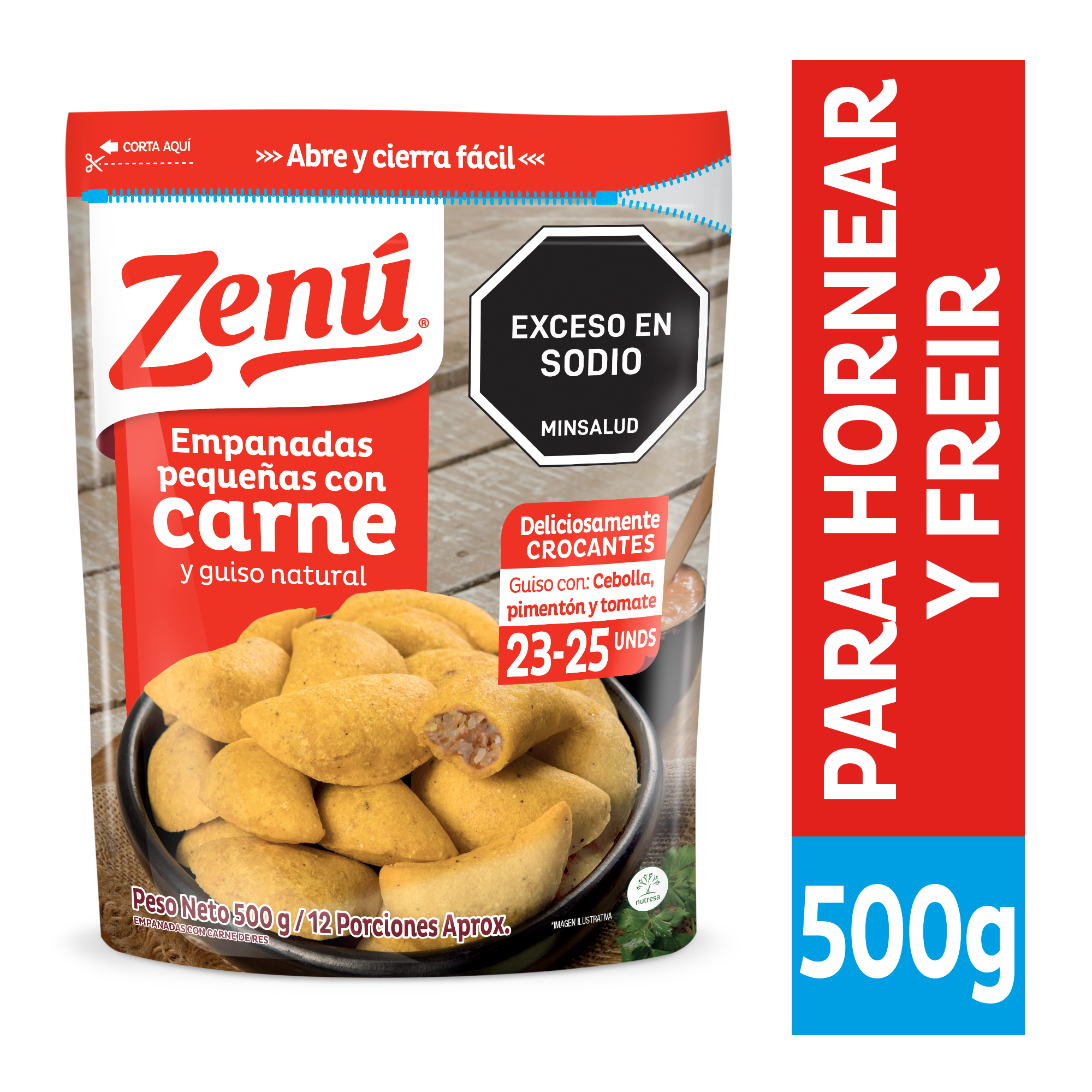 EMPANADA ZENU 500G CARNE