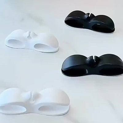 Un conjunto de 10 clips organizadores de cables, un dispositivo de almacenamiento de cables adhesivo para electrodomésticos de cocina, adecuado para clips de gestión de cables de freidor de aire, máquinas de café y licuadoras - No se requiere batería.