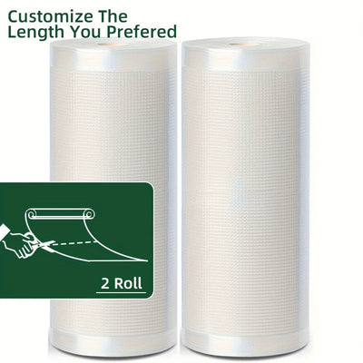 2 rollos de envoltura de sellado al vacío sin BPA - Material PE+PA, desechable, ideal para Sous Vide, almacenamiento en congelador y conservación de la frescura, adecuado para uso doméstico y profesional en la cocina