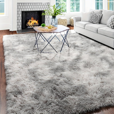 Alfombra Suave de Estilo Nórdico con Teñido Anudado - Perfecta para Sala de Estar, Dormitorio y Decoración de Mesa de Café | Solo Limpieza en Seco