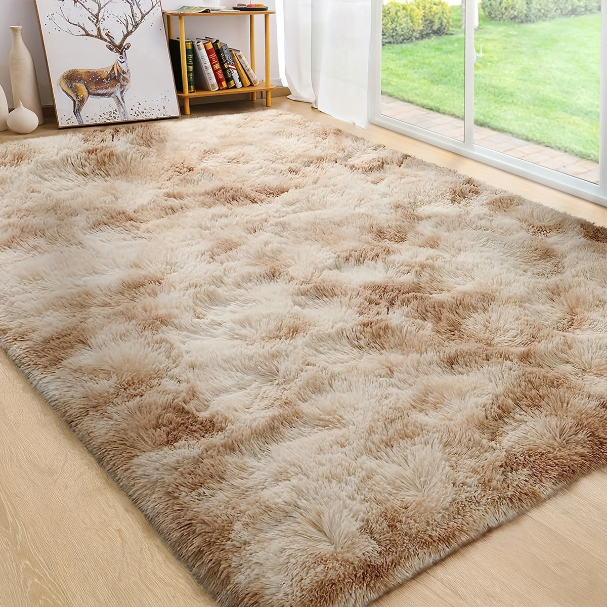 Alfombra Peluda de Felpa Inclusiva del Cielo 1pz - Ultra Suave 100% Poliéster, Base Antideslizante, Ligera y Fácil de Limpiar, Múltiples Tamaños hasta 2.16m² para Sala de Estar, Dormitorio, Decoración de Sala de Juegos, Alfombras para Salón