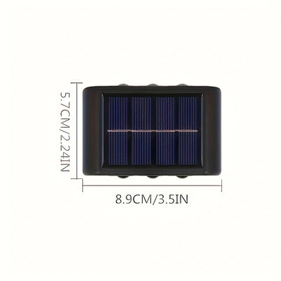 4/6 piezas de luces LED solares para pared, 6LED luces paisajísticas para exteriores, cubiertas de lámpara plástico energéticamente eficientes, capacidad de batería de 60mAh, decoración de pared para jardín y patio, cargado solar, batería de níquel, sin