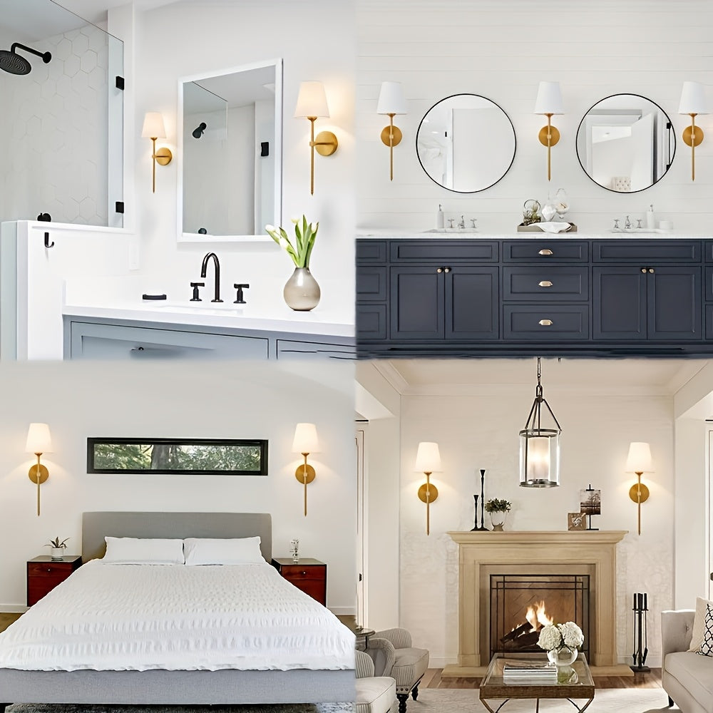 2 piezas, lámpara de pared retro, lámpara de pared industrial, iluminación de tocador de baño con enchufe, lámpara de techo con pantalla de tela, iluminación semi-inclinada para dormitorio, sala de estar, dormitorio, lámpara de pared para cama, adecuada