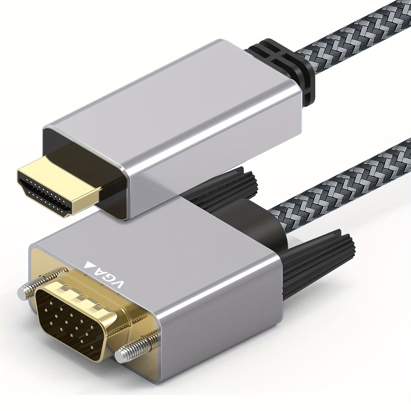 Cable de VGA a HDTV, unidireccional, de computadora a monitor de VGA (masculino a masculino) compatible con computadora, escritorio, portátil, PC, monitor, proyector, HDTV, Roku, Xbox.