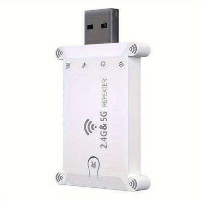 Extensor de Wi-Fi, Potenciador de Señal Wi-Fi, 1200Mbps, Banda Doble 2.4GHz y 5GHz, Fuerte Penetración de Wi-Fi, Conexión de Dispositivo con un Clic, Configuración Táctil, Cobertura Completa para tu Rango de Internet en Casa, Amplificador WiFi