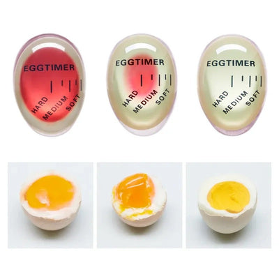 Temporizador de Huevos Coloridos, Gadgets Electrónicos de Cocina para Cocinar, Cambiando Huevos Duros y Blandos Deliciosos, Herramientas Rojas de Resina de Alta Calidad