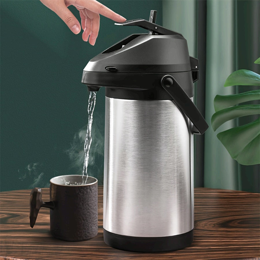 Botella de Agua Caliente Aislada de Acero Inoxidable de 3L con Grifo Fácil de Presionar - Gran Capacidad para Uso en Casa, Coche y Cocina - Mantiene las Bebidas Calientes o Frías - Diseño Duradero y Portátil