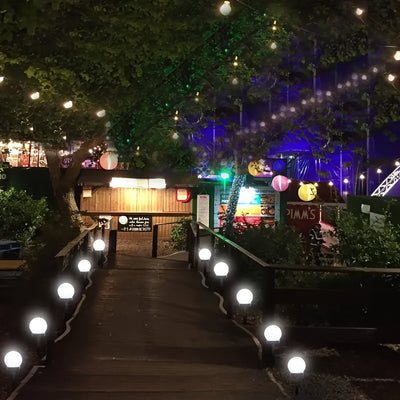 Juego de 4 piezas de luces solares decorativas IP44 para exteriores, luces solares LED para césped con forma de bola. Adecuadas para patio, césped, camino, barbacoa, garaje y jardín, fiestas de vacaciones, decoración de senderos de jardín, mejor elección