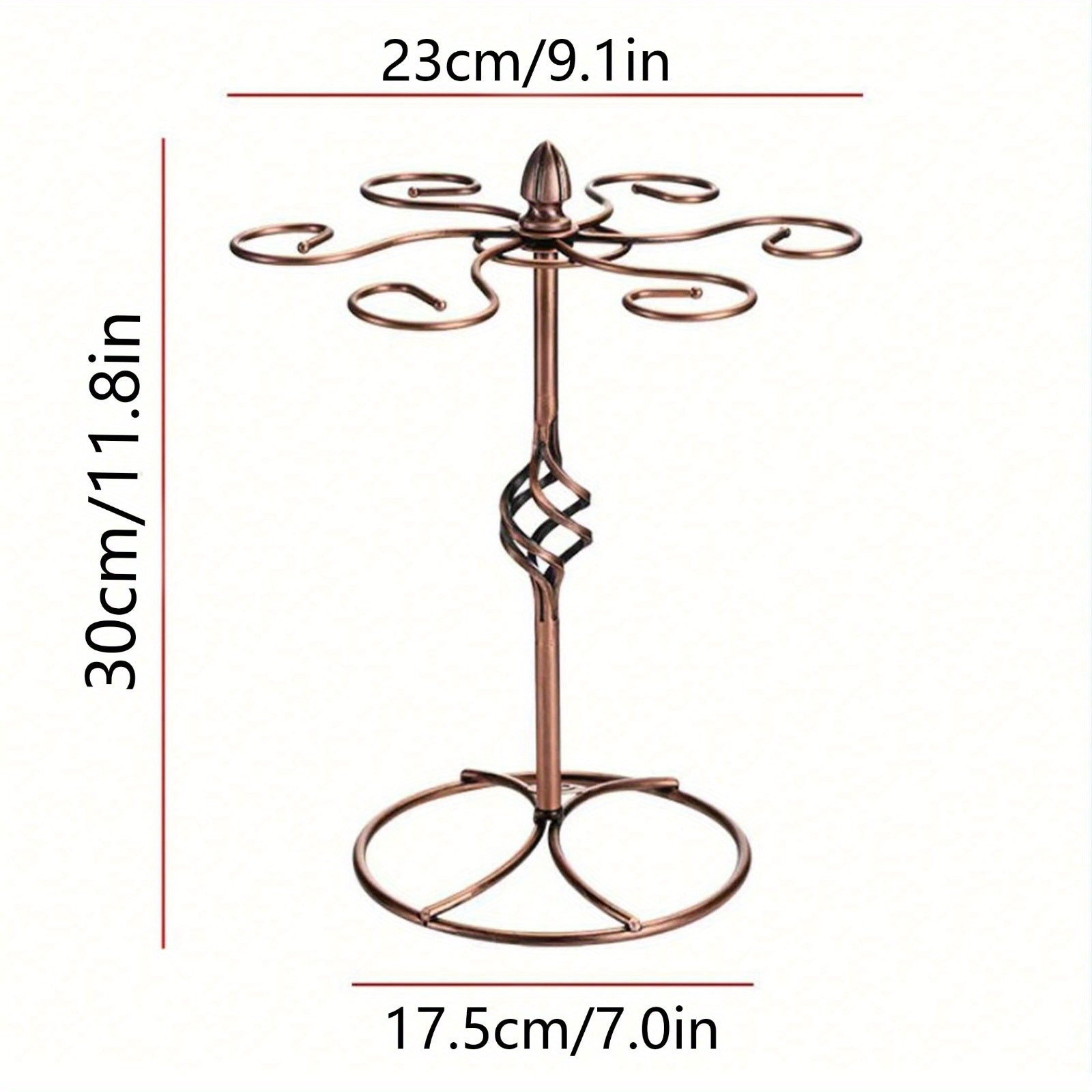 1pc Estilo Europeo Soporte de Vino Tinto Rojo Soporte de Vino Colgante Soporte de Vidrio de Pie Alto Soporte de Exhibición Invertido Soporte de Vino