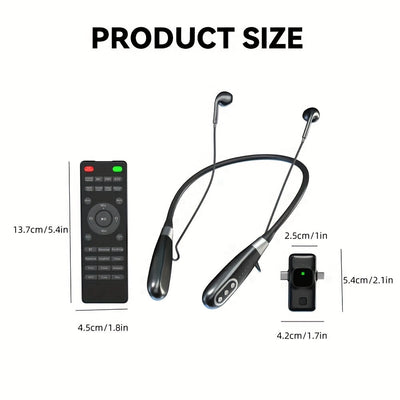 Conjunto de Equipo para Podcasting LMBGM, Auriculares con Micrófono Inalámbrico, Receptor de Tarjeta de Voz Remota Multifunción para Lightning/Type-C, Ideal para Grabación, Canto, Transmisión en Vivo y Juegos (Regalos para Navidad)