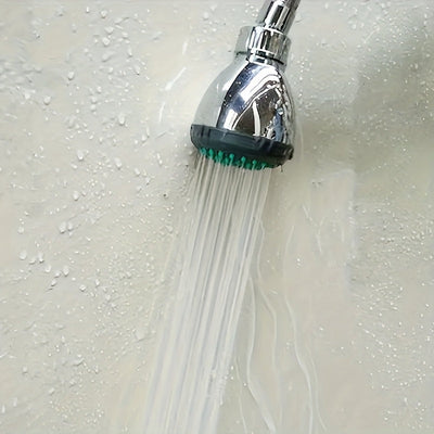 1pc Cabezal de Ducha de Alta Presión con Rociado Giratorio Antiobstrucción, Accesorio para Baño Circular Resistente, Fácil Instalación Sin Herramientas Necesarias, Compatible con Conexiones Estándar para Hogar o Uso Comercial, Diseño Elegante y Ligero en