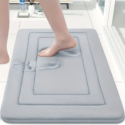 Alfombra de baño gruesa, súper suave y absorbente, antideslizante de felpa coral, accesorios para baño, decoración de habitación, suministros para decoración del hogar, evita pisos mojados y resbalones