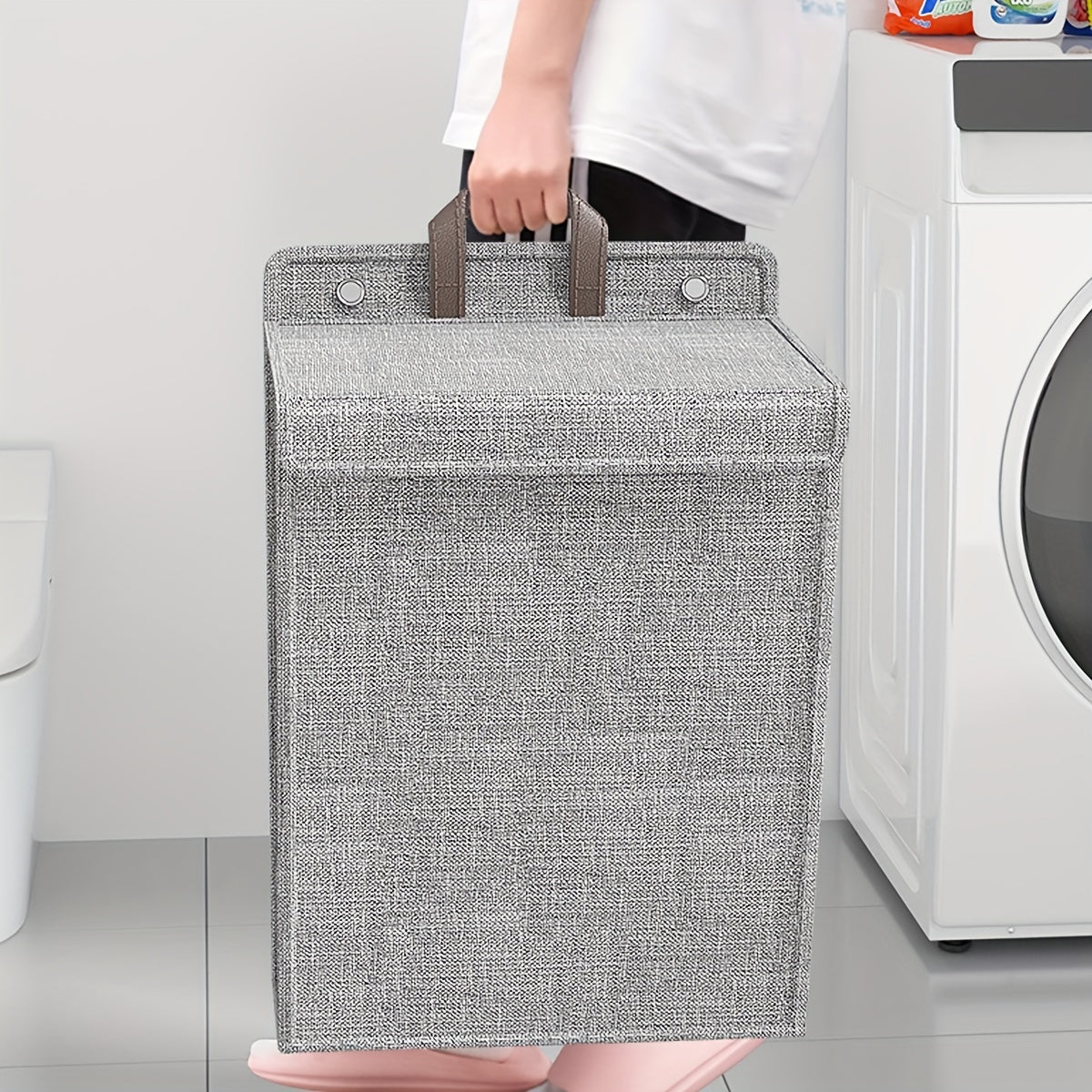 Canasta plegable para ropa sucia, 1 unidad, organizador de ropa para colgar en pared, ideal para baño, dormitorio, sala de estar, organización del hogar