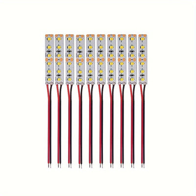 10 piezas de tiras de luces LED SMD 2835 precableadas, flexibles autoadhesivas, 12V-18V, blanco/blanco cálido, para maquetismo, manualidades, construcción de carreteras urbanas, modelismo ferroviario, coleccionables de hobby, cuerpo de cobre.