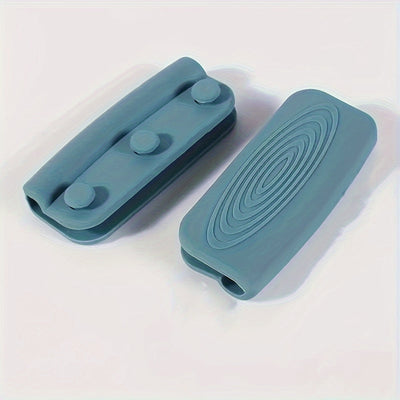Fundas para Mangos de Silicona, Antiescaldaduras y Antideslizantes, Accesorios de Cocina Resistentes al Calor - Multicolor, 1 Par, Cubiertas para Mangos de Ollas