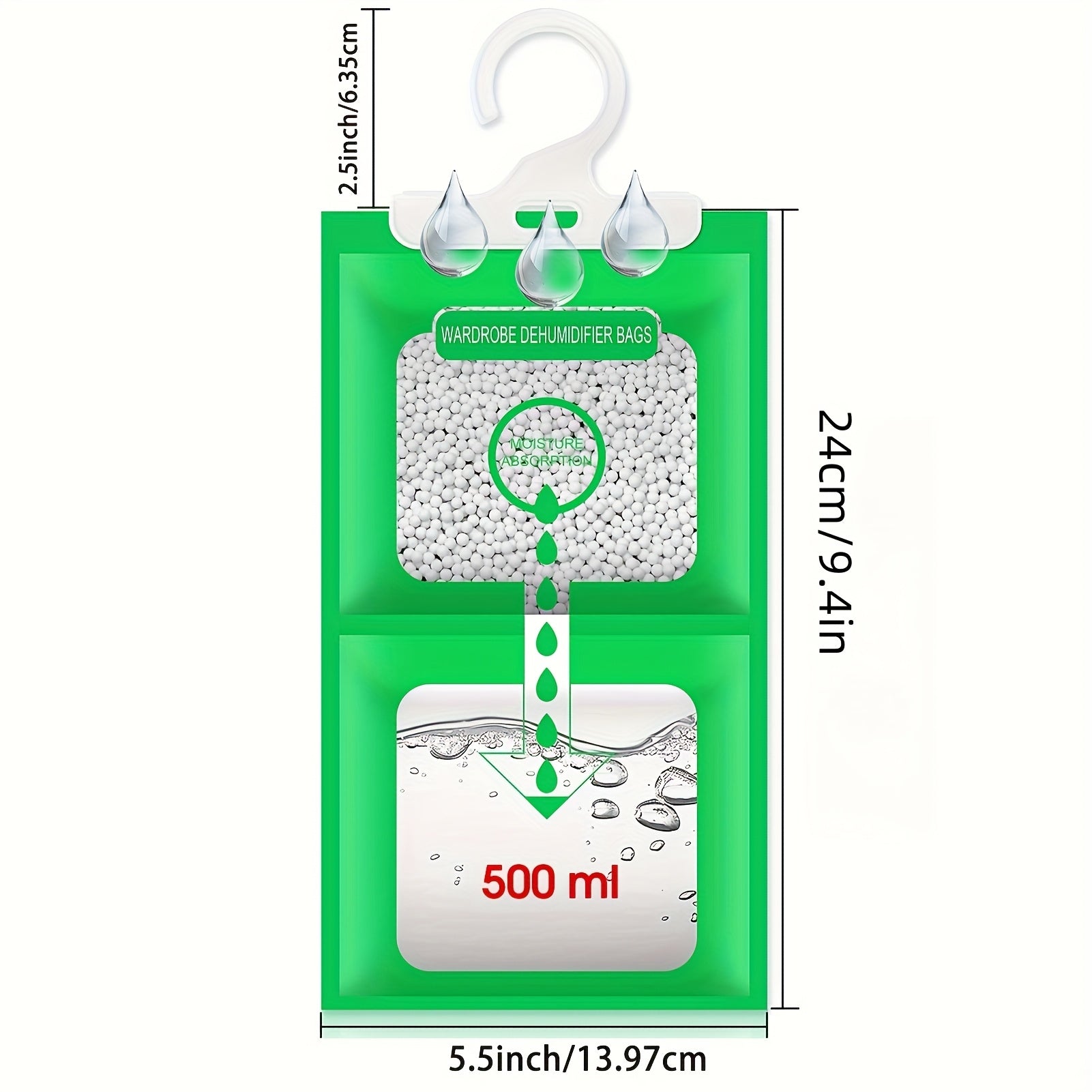 Juego de 10 Bolsas Deshumidificadoras para Armarios, Absorción de Humedad y Secado en Clósets