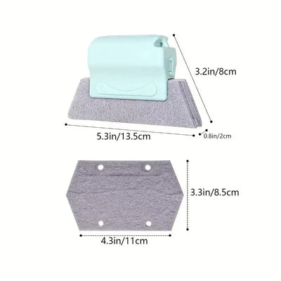 2 Cepillos de Limpiezas de Ranuras de Ventana Reutilizable