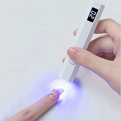 Linterna de Curado para Esmalte en Gel Mini Portátil con Pantalla Digital - Inalámbrica, Rápida y Compacta, Fácil de Transportar, Ideal para Salones de Manicura en Casa o Viajes, Regalo de Alta Calidad
