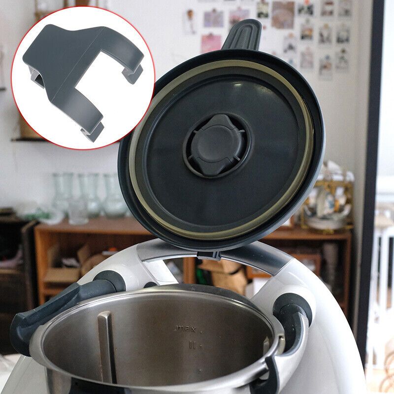 Sujetador de tapa compatible con Thermomix, 1 unidad - Abrazadera de plástico no eléctrica para asas de TM6, TM5 y TM31
