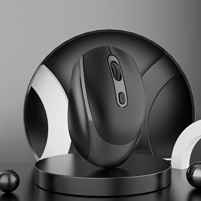 Ratón Inalámbrico BalanceFit, Modo Doble 2.4G e Inalámbrico, Diseño Ergonómico con Agarre Cómodo, Tamaño Compacto para Oficina y Juegos, Compatible con Portátiles, Escritorios, Tabletas, Varios Colores (Negro/Blanco/Rosa/Verde), BalanceFit