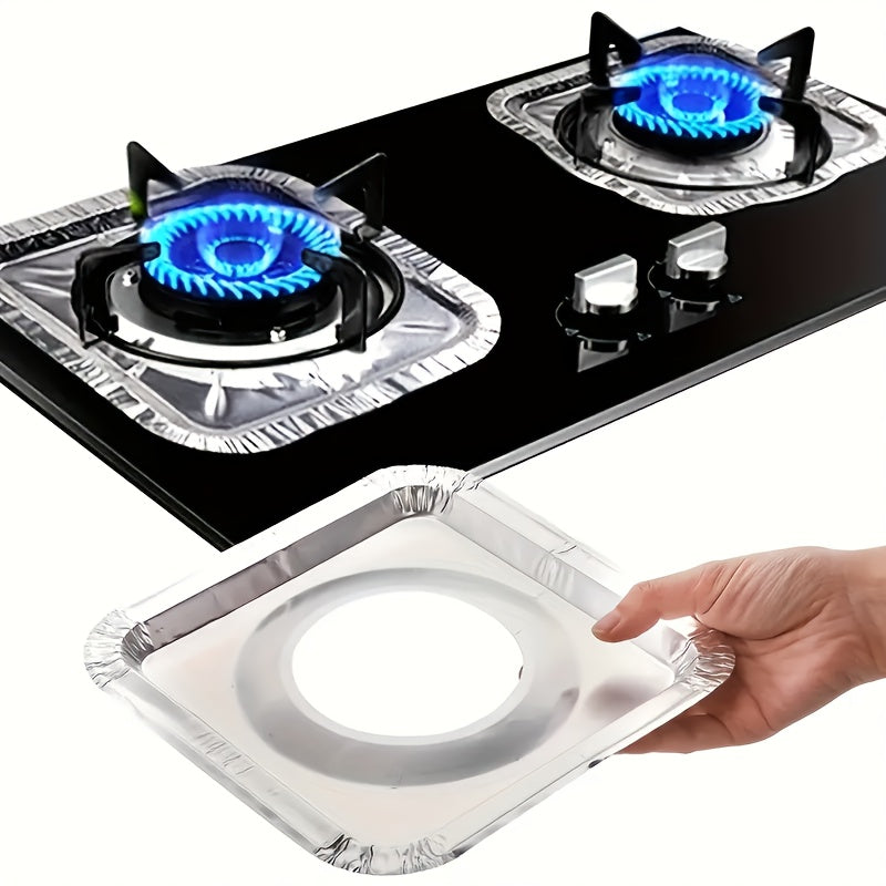 Cubierta Desechable de Aluminio para Estufas - Adecuada para Estufas de Gas y Eléctricas, Mantiene la Placa Limpia, Simplifica el Limpieza de Cocina