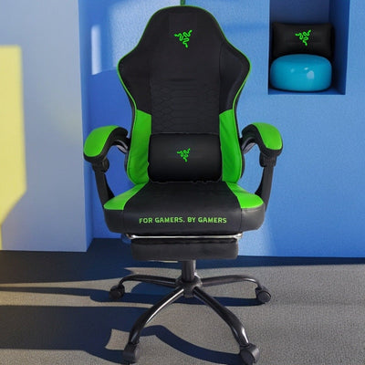 Butaca Ergonómica para Gaming con Ajuste de Altura y Giratorio 360° - Estructura Metálica Resistente, Cojín PU - Para PC, Laptop, Oficina en Casa, eSports - Silla de Escritorio Fácil Montaje, Estética Deportiva