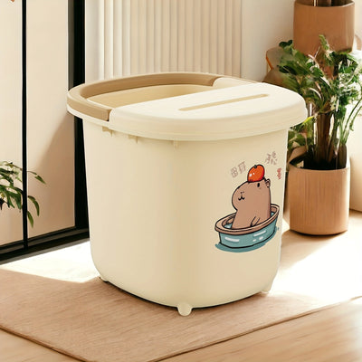 1 pieza, baño de pies con diseño de ardilla, sin olor, color amarillo de leche, funcionamiento manual, no requiere batería, adecuado para autocaravanas y accesorios, combinación perfecta con duchas de autocaravanas, artefactos para ver dramas