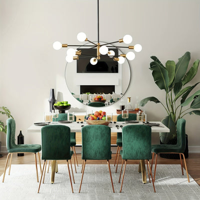 1pc Lámpara Colgante de Estilo Antiguo con Iluminación Incorporada, Lujo Sencillo en Hierro y Arte, Luz para Área, 12 Bombillas E26/E27, Sin Bombilla, Apto para Salón, Comedor, Dormitorio o Balcón Rústico
