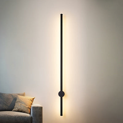 1pc Luz de Pared Lineal LED Giratoria Moderna, Regulable y Semienterrada, Pantalla Metálica, Incluye Herrajes de Instalación, Adecuada para Dormitorio, Balcón, Restaurantes, Escaleras, Hoteles, Centros Comerciales, Bares - No Requiere Batería