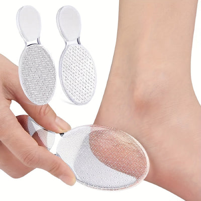 Raspador de Pies de Vidrio Nano, Piedra para Pedicura, Removedor de Callosidades y Talones en Color Beige Claro, Herramienta de Cuidado Personal para Manos y Pies