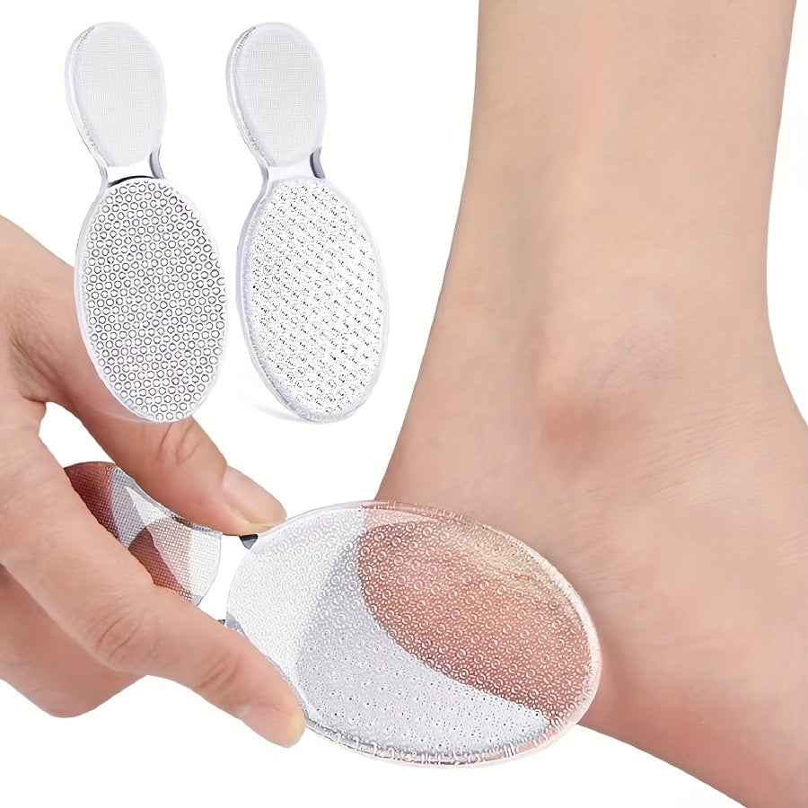 Raspador de Pies de Vidrio Nano, Piedra para Pedicura, Removedor de Callosidades y Talones en Color Beige Claro, Herramienta de Cuidado Personal para Manos y Pies