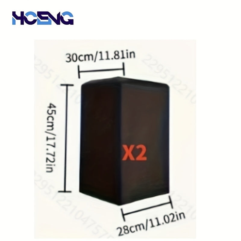 2 piezas de cubierta para parlantes en fibra de poliéster negro, protector para equipo de audio, cubierta para sistema de sonido de home theater y exterior, múltiples especificaciones, alarga la vida útil del equipo y mantiene la calidad del sonido